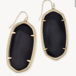 Kendra Scott Danielle Earrings; Black, Dust bag included